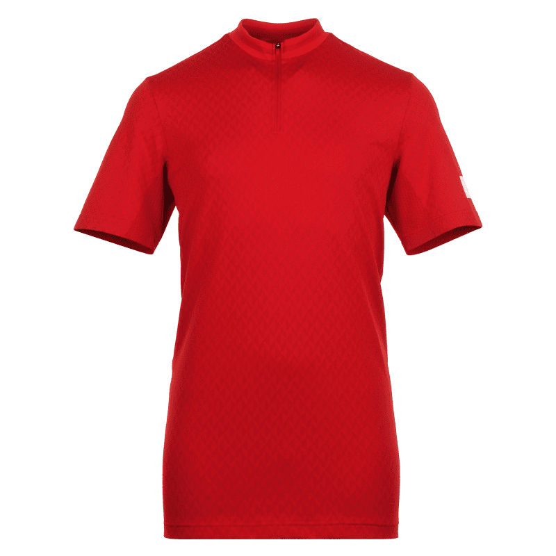 adidas golf adicross zip shirt it8317 better scarlet 1