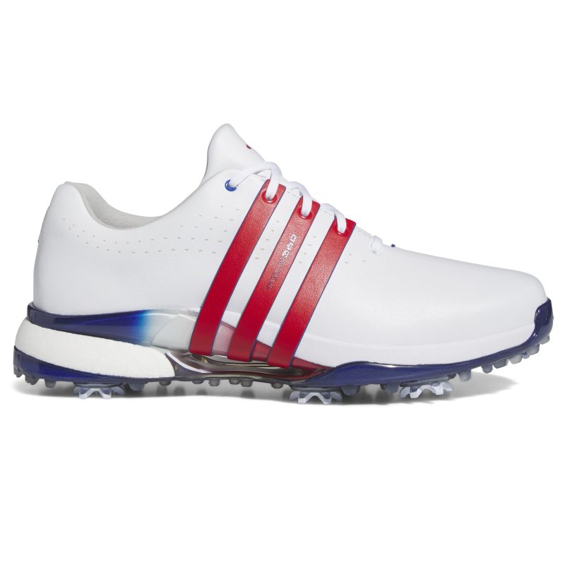 adidas tour360 24 golf shoes ie3370 white better scarlet team royal blue 1