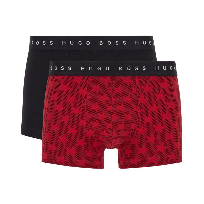 boss cotton stretch trunk 2 pack gift set 50420607 red 1