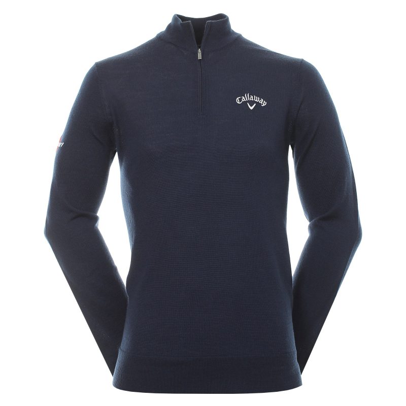 callaway golf blended merino 1 4 zip sweater cggf80m1 410