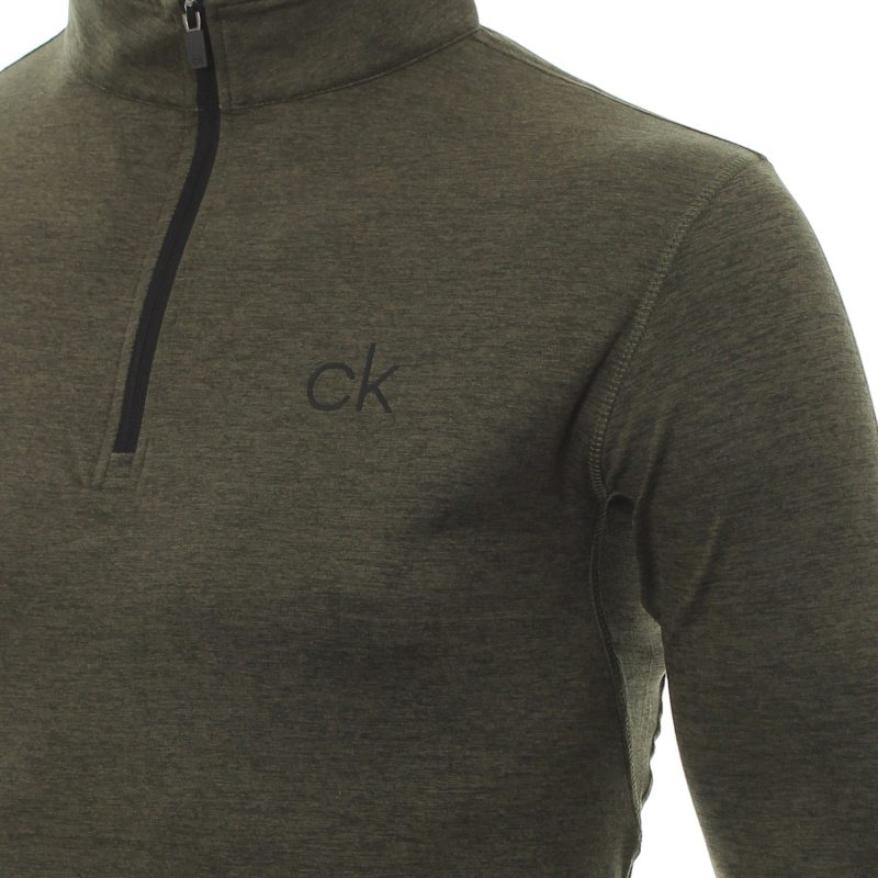 calvin klein golf newport half zip c9355 olive 2