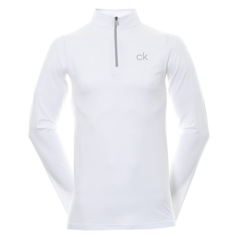 calvin klein golf newport half zip c9355 white 1