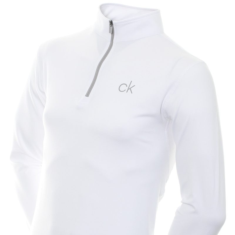 calvin klein golf newport half zip c9355 white 2