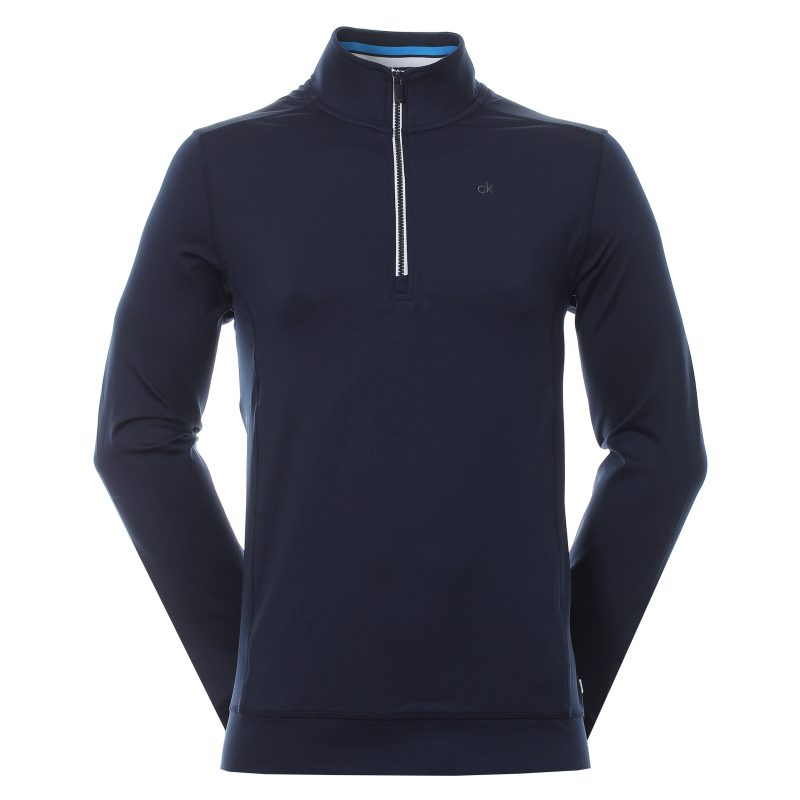 calvin klein golf orbit half zip c9464 navy 1