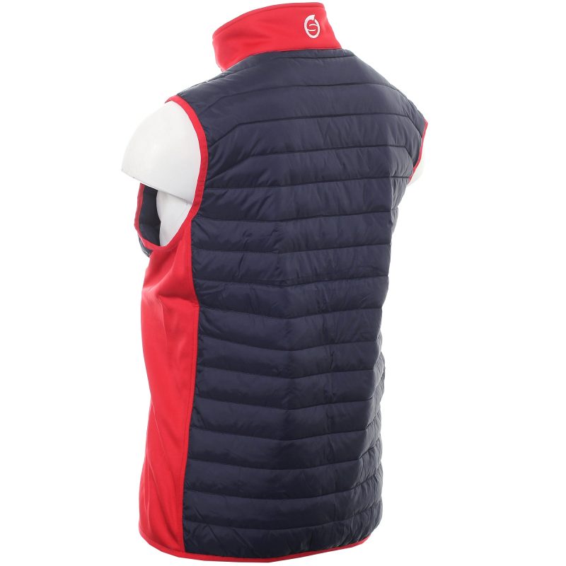 sunderland golf anton padded gilet navy red 3