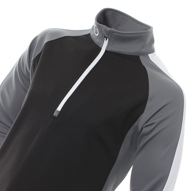 sunderland golf aspen zip top black gun white 1 1