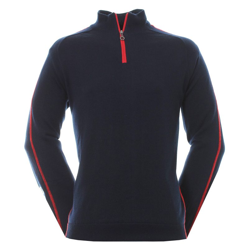 sunderland golf hamsin lined sweater navy red