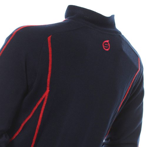 sunderland golf hamsin lined sweater navy red 2