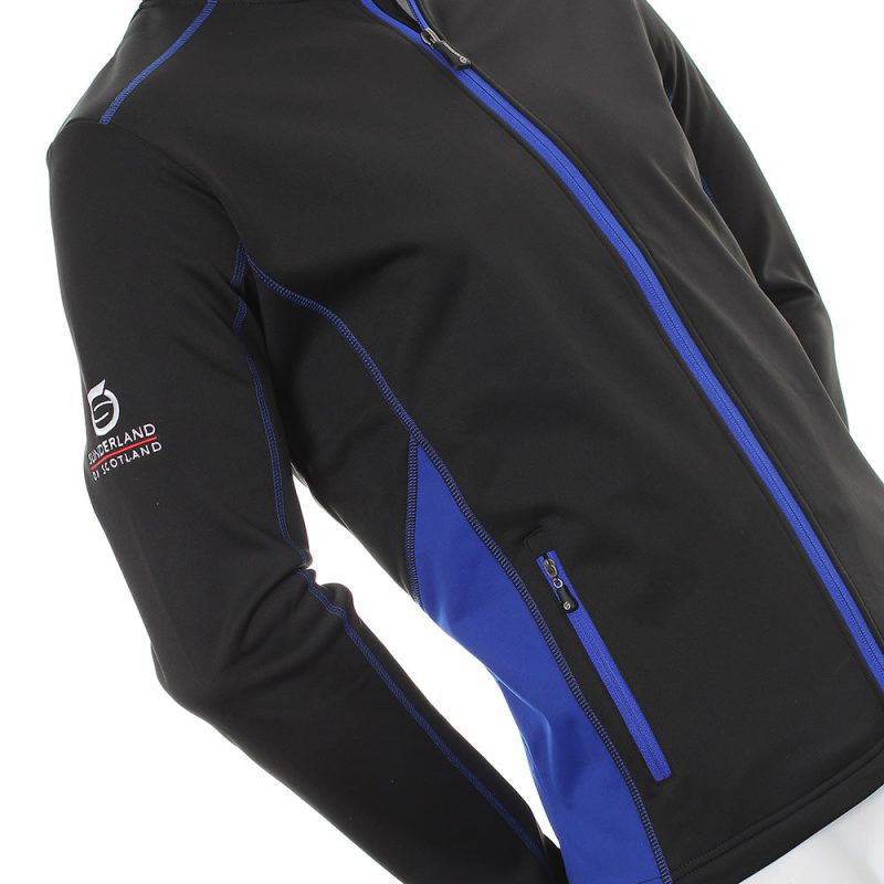 sunderland golf matterhorn bonded fleece jacket black blue 2