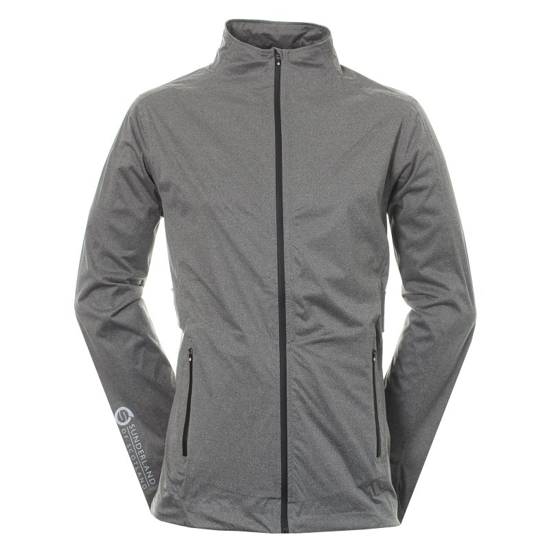 sunderland golf whisperdry pro lite waterproof jacket gunmetal marl 1