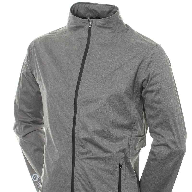 sunderland golf whisperdry pro lite waterproof jacket gunmetal marl 2