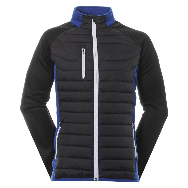 sunderland golf zermatt padded jacket blk e.blue 1