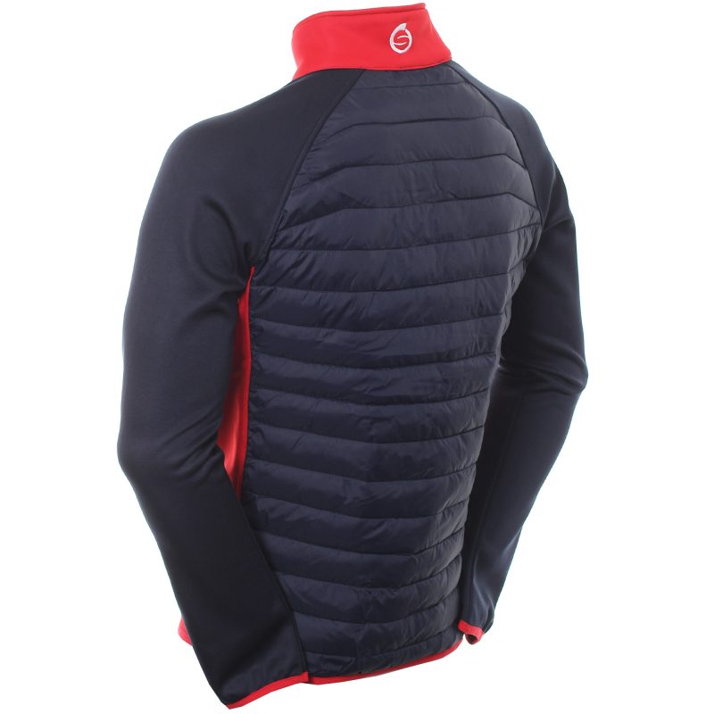 sunderland golf zermatt padded jacket navy red 3